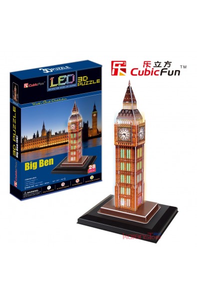 BIG BEN - Clock Tower (London) светещ 3D Пъзел