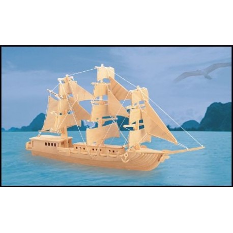 European Sailing Boat - дървен 3D пъзел