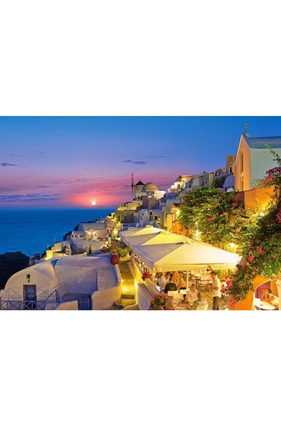 Santorini by Night, Greece 