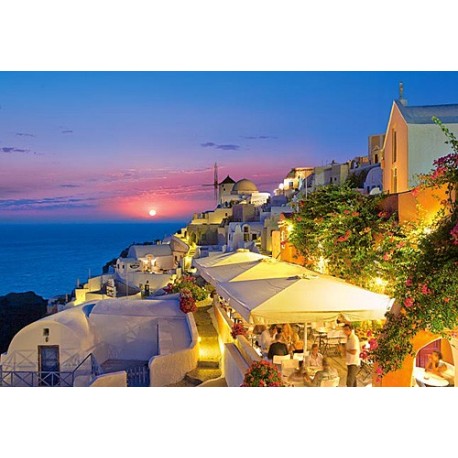 Santorini by Night, Greece 