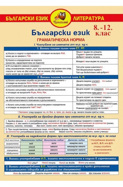 Помагалник по български език за 8. - 12. клас. Дипляна