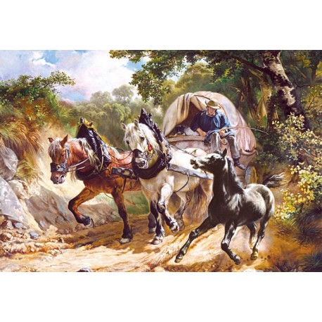 Пъзел - Copy of „Covered Wagon in a Narrow Path”, R.Koller