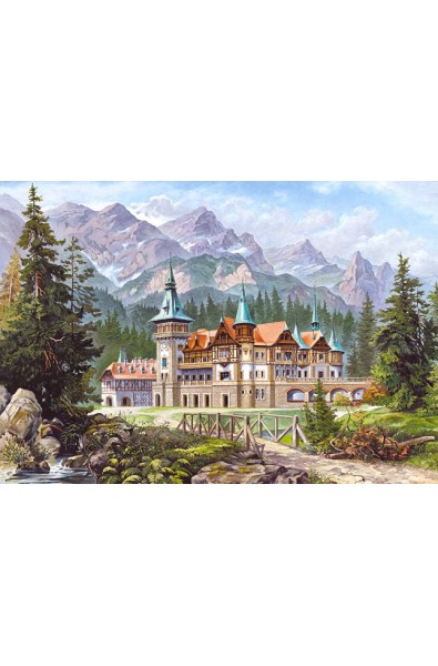 Castle at the foot of the Mountains