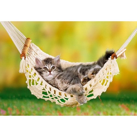 Пъзел - Kitten in Hammock