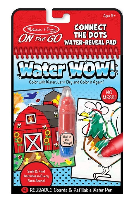 Книжка за оцветяване Вода УАУ! - Свържи точките - Water Wow - Connect The Dots - Melissa & Doug