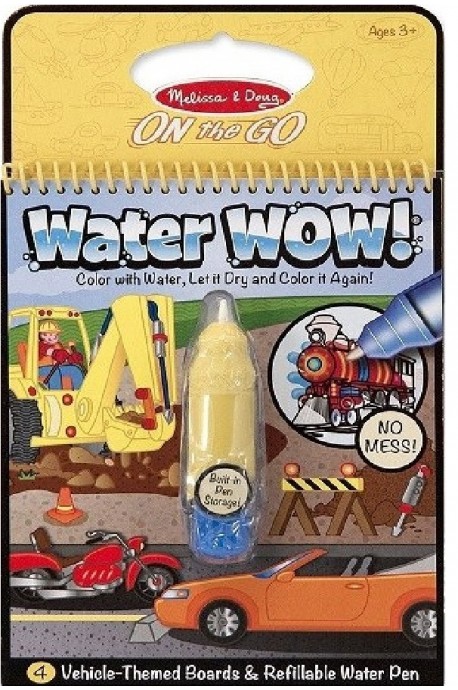 Книжка за оцветяване Вода УАУ! - Превозни средства - Water Wow - Vehicles - Melissa & Doug