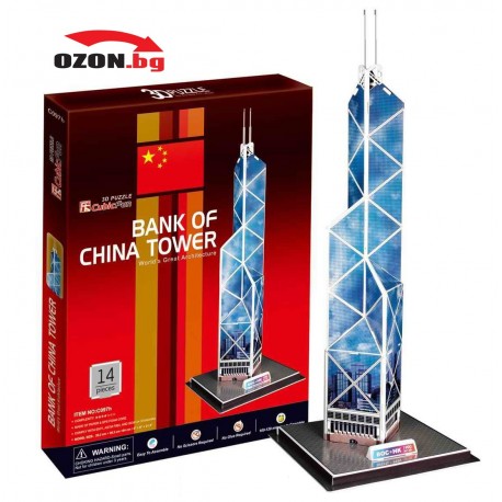 Bank of China Tower (HongKong) 3D Пъзел