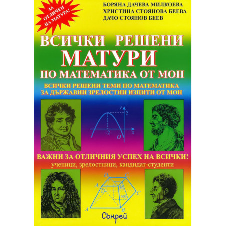 Всички решени матури по математика от МОН (2012 до 2021 г.)