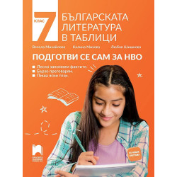 Българската литература в таблици. Подготви се сам за НВО в 7. клас.