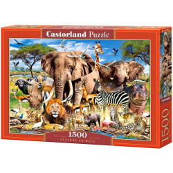 Пъзел Castorland от 1500 части - Животните в Саваната