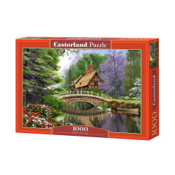 Пъзел Castorland от 1000 части - Къща край реката