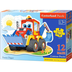 Пъзел Castorland от 12 XXL части - Веселия багер