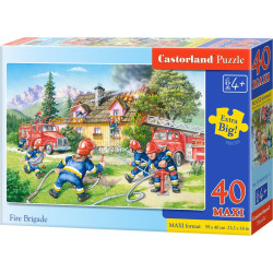 Пъзел Castorland от 40 XXL части - Пожарникари