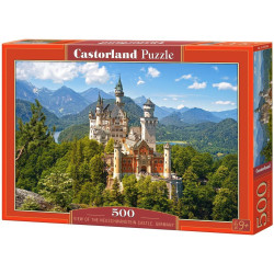 Пъзел Castorland от 500 части - Изглед към замъка Нойшванщайн, Германия