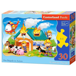 Пъзел Castorland от 30 части - Пожарникари