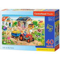Пъзел Castorland от 40 XXL части - Живот във фермата
