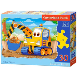 Пъзел Castorland от 30 части - Жълто багерче
