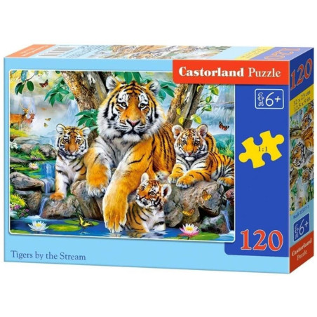 Пъзел Castorland от 120 части - Тигри