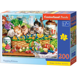 Пъзел Castorland от 200 части - Дремещи котенца
