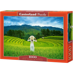 Пъзел Castorland от 1000 части - Оризови поля във Виетнам