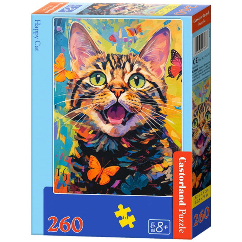 Пъзел Castorland от 260 части - Щастлива котка