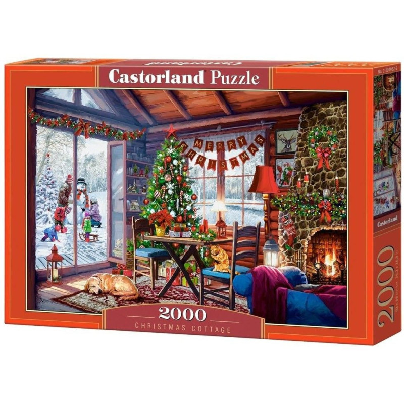 Пъзел Castorland от 2000 части - Коледна къщичка
