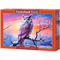 Пъзел Castorland от 500 части - Перфектната вечер на совата