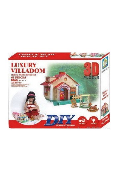 Luxury Villadom - "Вила" светещ 3D пъзел с музика