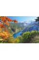 Navy blue lake in the Alps